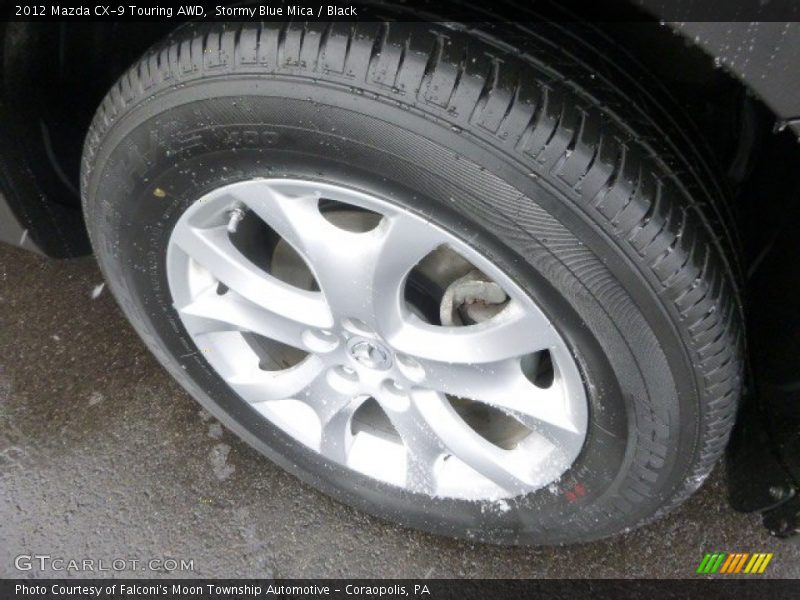 Stormy Blue Mica / Black 2012 Mazda CX-9 Touring AWD