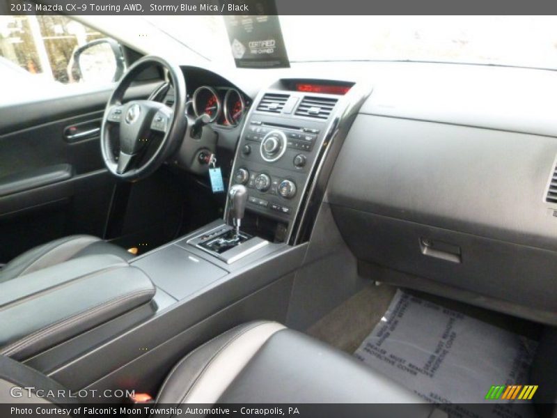 Stormy Blue Mica / Black 2012 Mazda CX-9 Touring AWD