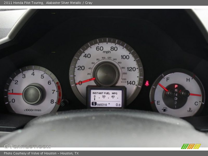 Alabaster Silver Metallic / Gray 2011 Honda Pilot Touring
