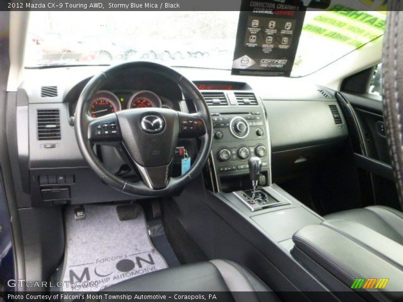 Stormy Blue Mica / Black 2012 Mazda CX-9 Touring AWD