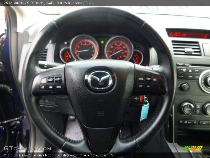 Stormy Blue Mica / Black 2012 Mazda CX-9 Touring AWD
