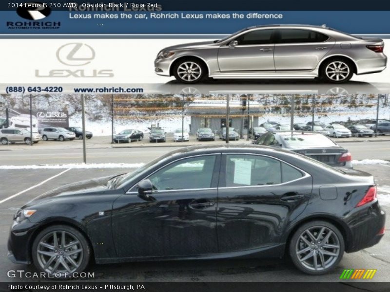 Obsidian Black / Rioja Red 2014 Lexus IS 250 AWD