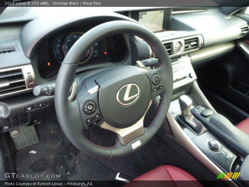 Obsidian Black / Rioja Red 2014 Lexus IS 250 AWD