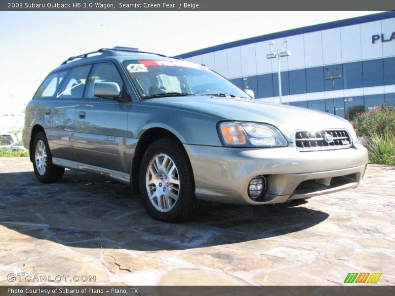 Seamist Green Pearl / Beige 2003 Subaru Outback H6 3.0 Wagon