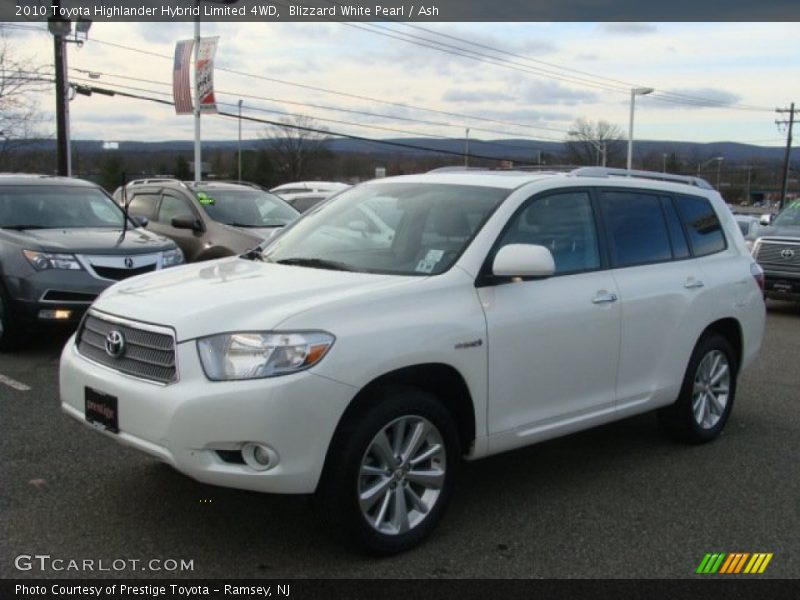 Blizzard White Pearl / Ash 2010 Toyota Highlander Hybrid Limited 4WD