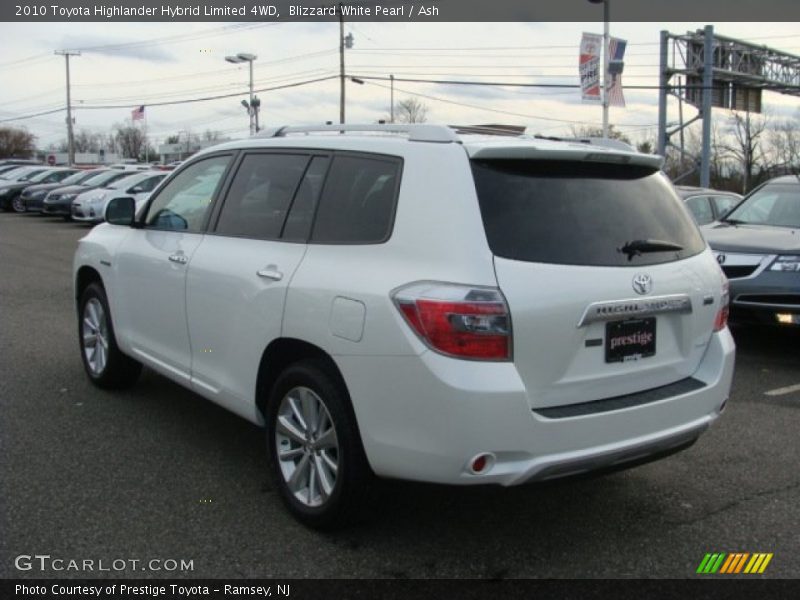 Blizzard White Pearl / Ash 2010 Toyota Highlander Hybrid Limited 4WD