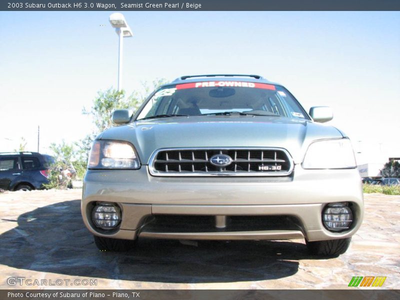 Seamist Green Pearl / Beige 2003 Subaru Outback H6 3.0 Wagon