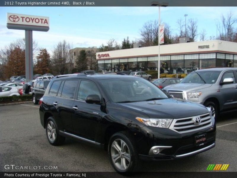 Black / Black 2012 Toyota Highlander Limited 4WD