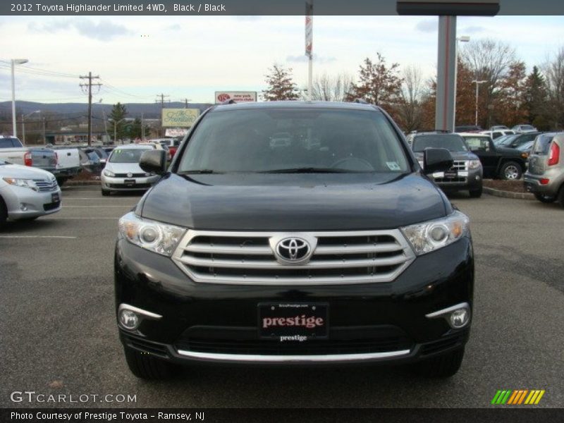 Black / Black 2012 Toyota Highlander Limited 4WD