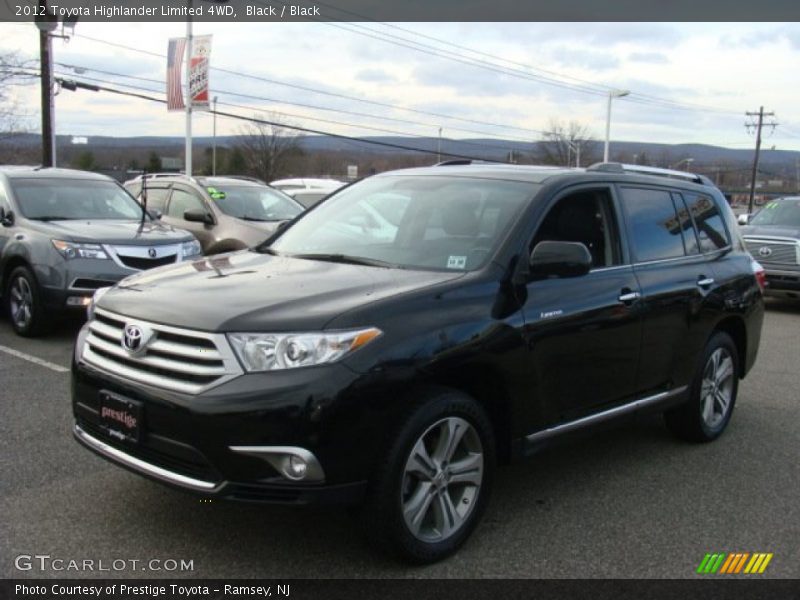 Black / Black 2012 Toyota Highlander Limited 4WD