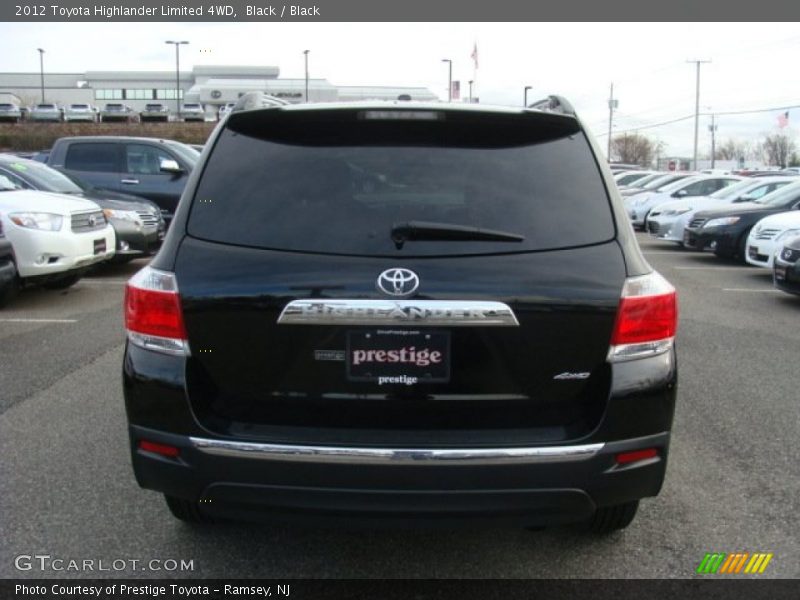 Black / Black 2012 Toyota Highlander Limited 4WD