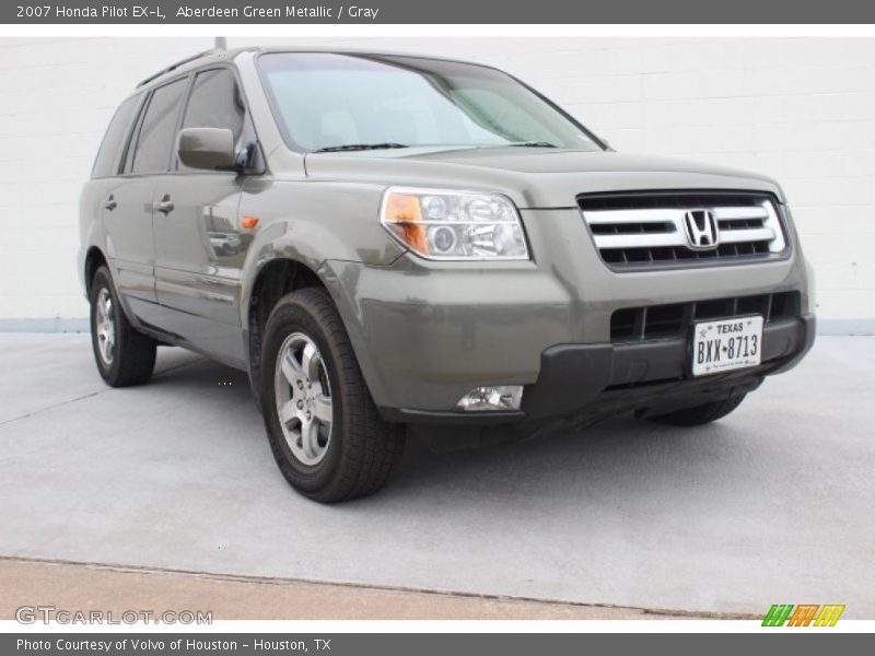 Aberdeen Green Metallic / Gray 2007 Honda Pilot EX-L