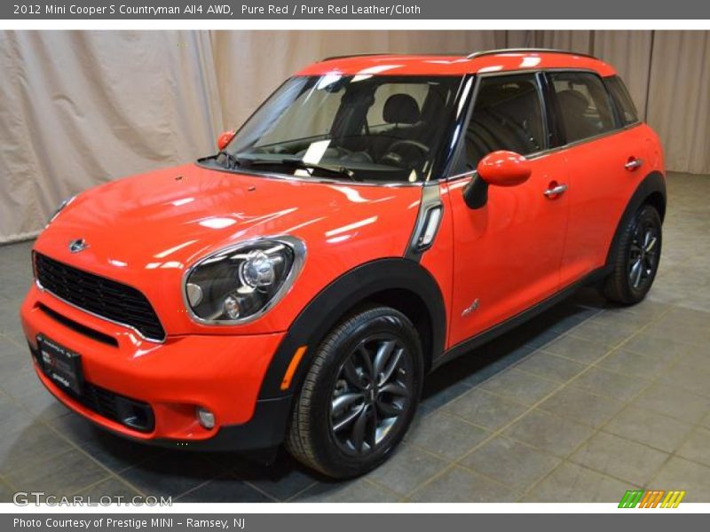 Pure Red / Pure Red Leather/Cloth 2012 Mini Cooper S Countryman All4 AWD