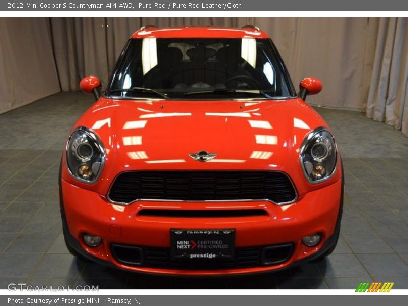 Pure Red / Pure Red Leather/Cloth 2012 Mini Cooper S Countryman All4 AWD