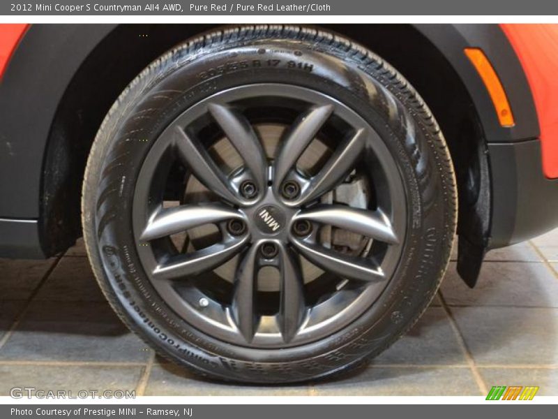 Pure Red / Pure Red Leather/Cloth 2012 Mini Cooper S Countryman All4 AWD