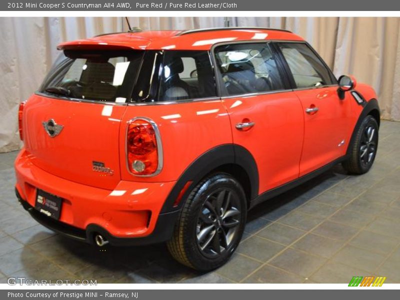 Pure Red / Pure Red Leather/Cloth 2012 Mini Cooper S Countryman All4 AWD
