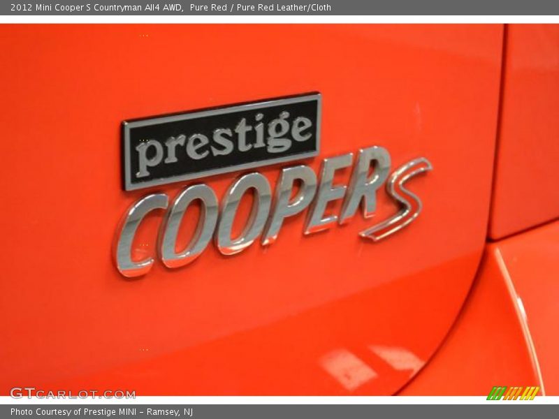 Pure Red / Pure Red Leather/Cloth 2012 Mini Cooper S Countryman All4 AWD