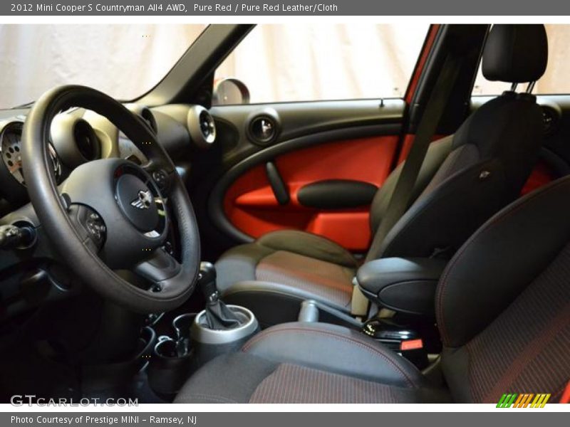 Pure Red / Pure Red Leather/Cloth 2012 Mini Cooper S Countryman All4 AWD