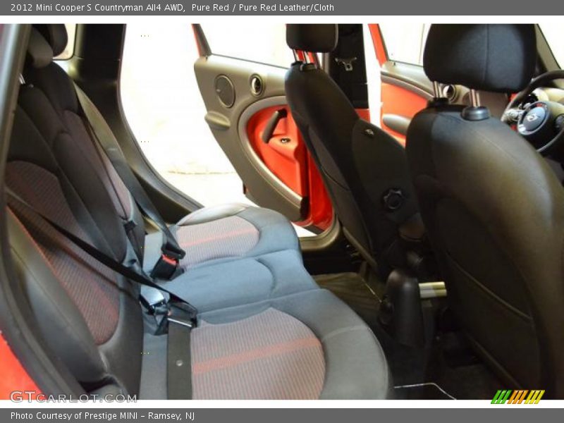 Pure Red / Pure Red Leather/Cloth 2012 Mini Cooper S Countryman All4 AWD