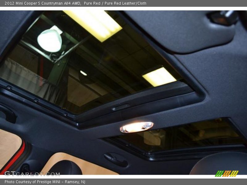 Pure Red / Pure Red Leather/Cloth 2012 Mini Cooper S Countryman All4 AWD