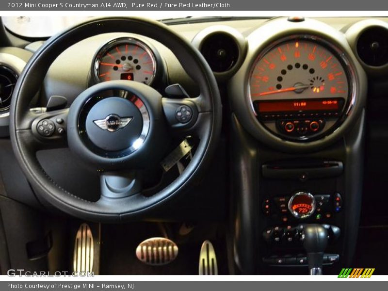 Pure Red / Pure Red Leather/Cloth 2012 Mini Cooper S Countryman All4 AWD