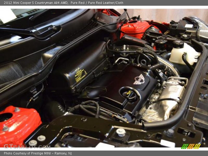 Pure Red / Pure Red Leather/Cloth 2012 Mini Cooper S Countryman All4 AWD