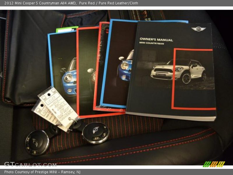 Pure Red / Pure Red Leather/Cloth 2012 Mini Cooper S Countryman All4 AWD