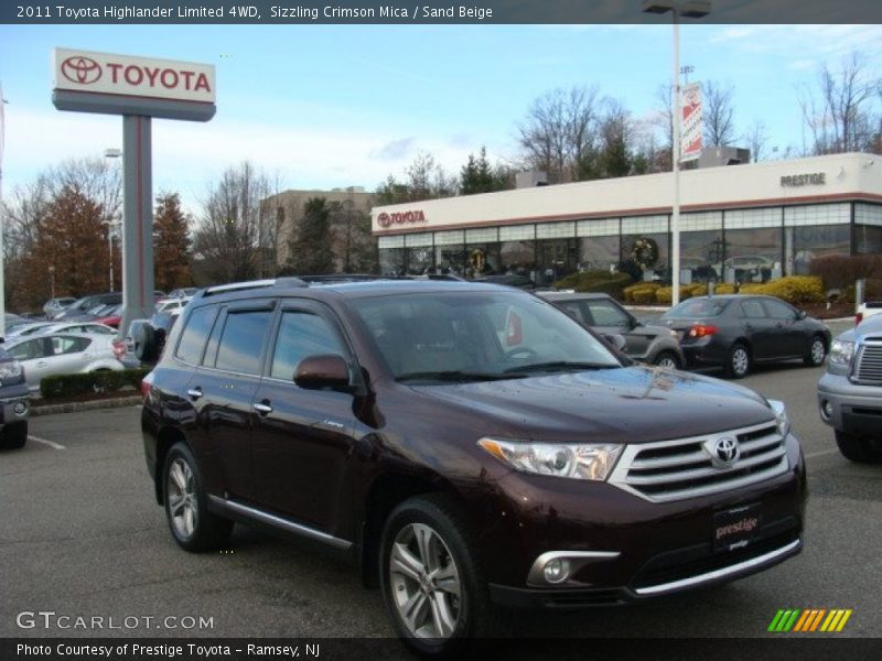 Sizzling Crimson Mica / Sand Beige 2011 Toyota Highlander Limited 4WD