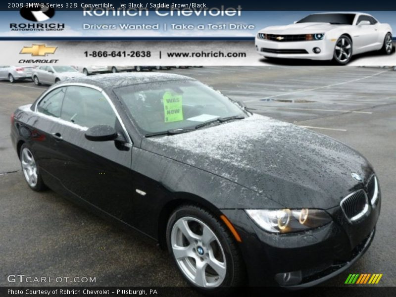 Jet Black / Saddle Brown/Black 2008 BMW 3 Series 328i Convertible