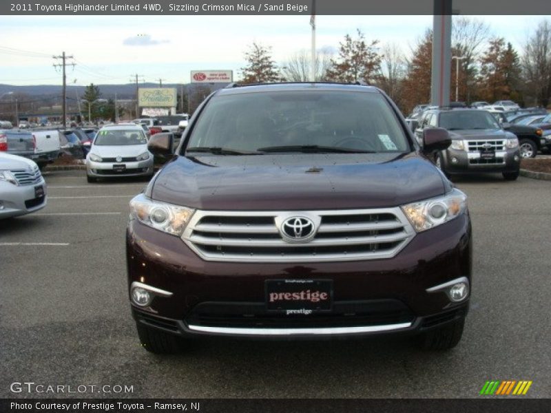 Sizzling Crimson Mica / Sand Beige 2011 Toyota Highlander Limited 4WD