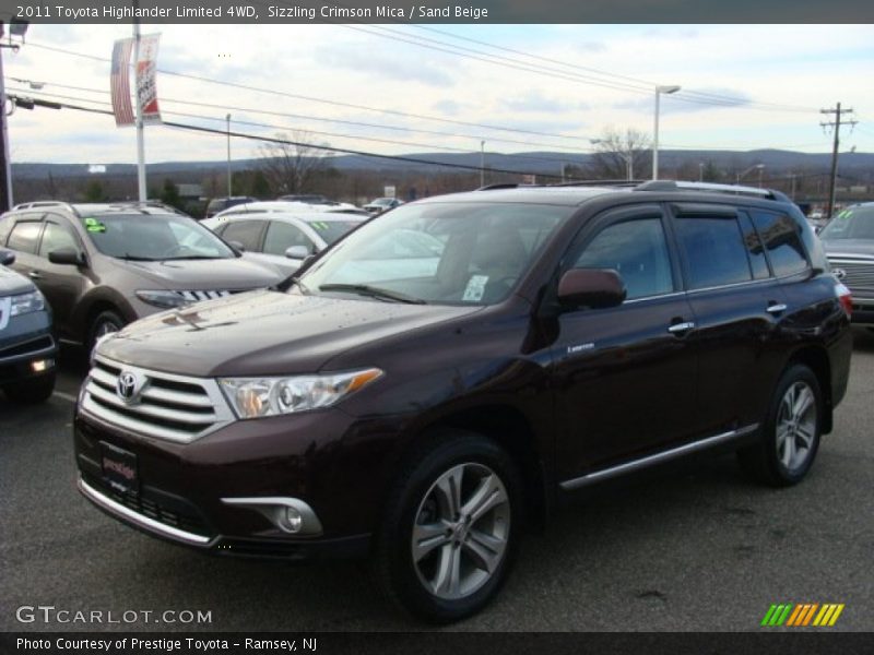 Sizzling Crimson Mica / Sand Beige 2011 Toyota Highlander Limited 4WD