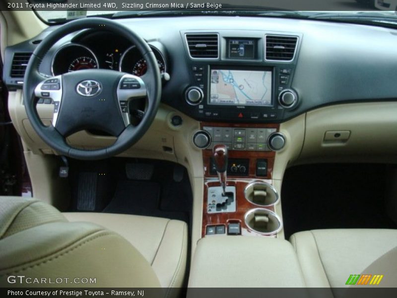 Sizzling Crimson Mica / Sand Beige 2011 Toyota Highlander Limited 4WD