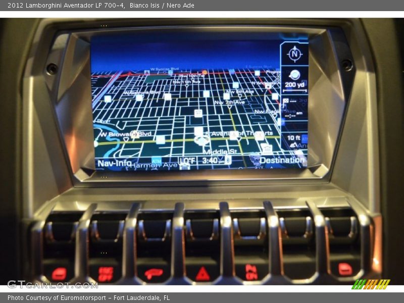 Navigation of 2012 Aventador LP 700-4