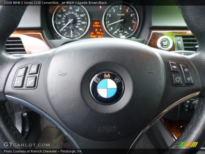 Jet Black / Saddle Brown/Black 2008 BMW 3 Series 328i Convertible