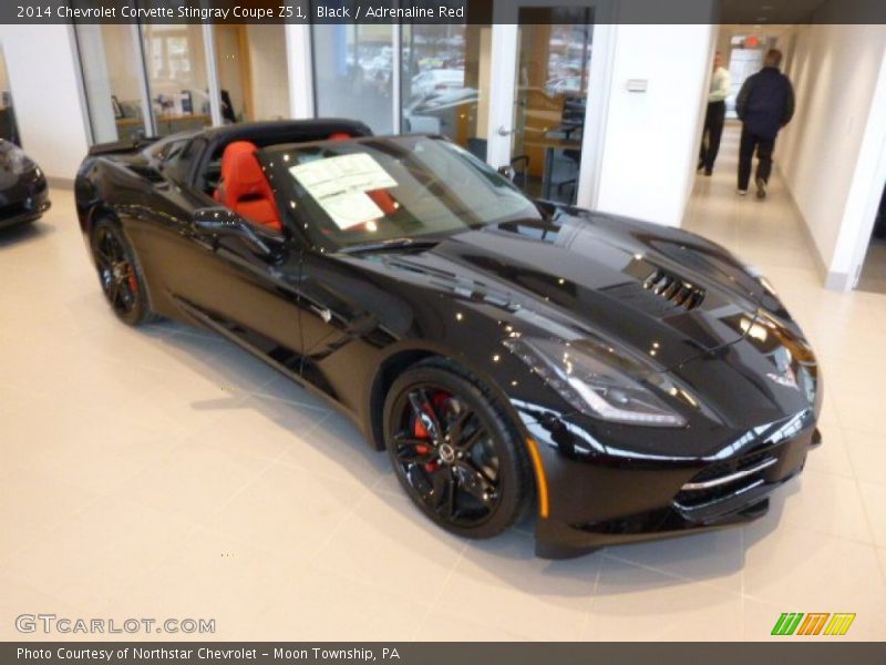 Black / Adrenaline Red 2014 Chevrolet Corvette Stingray Coupe Z51