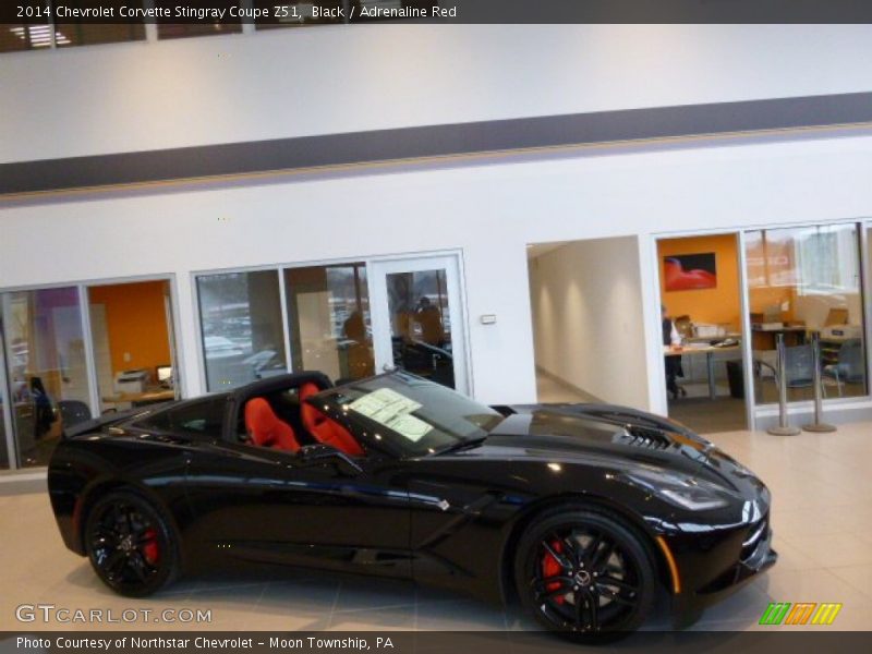 Black / Adrenaline Red 2014 Chevrolet Corvette Stingray Coupe Z51