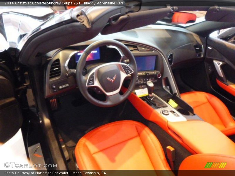 Black / Adrenaline Red 2014 Chevrolet Corvette Stingray Coupe Z51