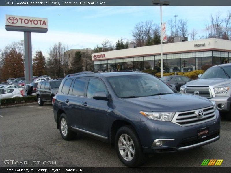 Shoreline Blue Pearl / Ash 2011 Toyota Highlander SE 4WD