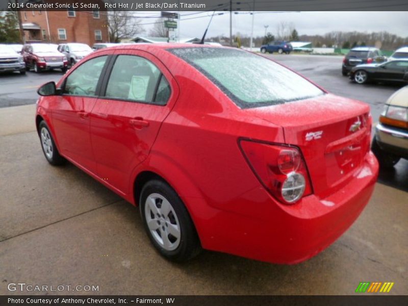 Red Hot / Jet Black/Dark Titanium 2014 Chevrolet Sonic LS Sedan