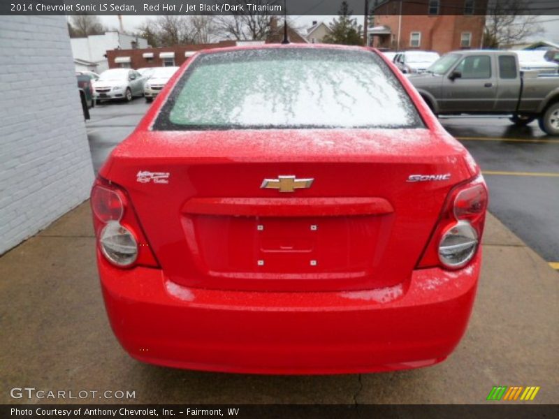 Red Hot / Jet Black/Dark Titanium 2014 Chevrolet Sonic LS Sedan