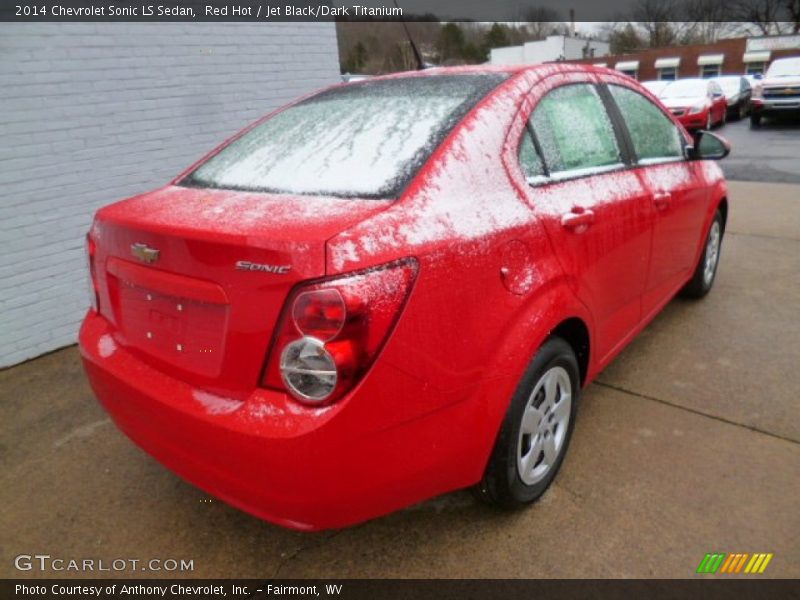 Red Hot / Jet Black/Dark Titanium 2014 Chevrolet Sonic LS Sedan