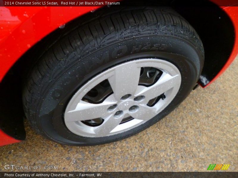 Red Hot / Jet Black/Dark Titanium 2014 Chevrolet Sonic LS Sedan