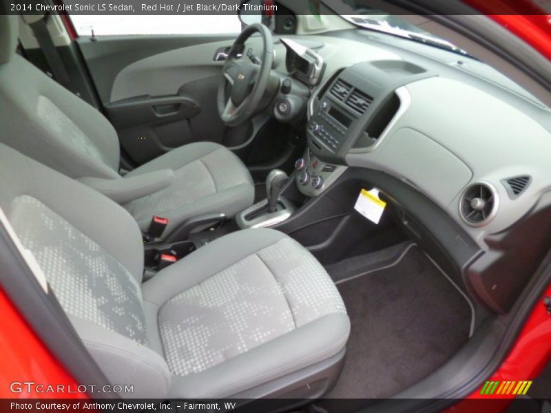 Red Hot / Jet Black/Dark Titanium 2014 Chevrolet Sonic LS Sedan