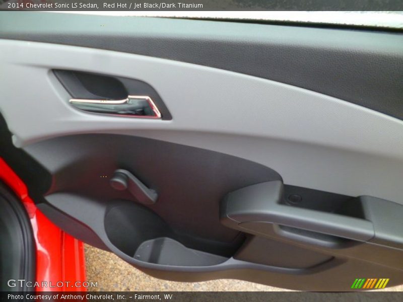 Red Hot / Jet Black/Dark Titanium 2014 Chevrolet Sonic LS Sedan