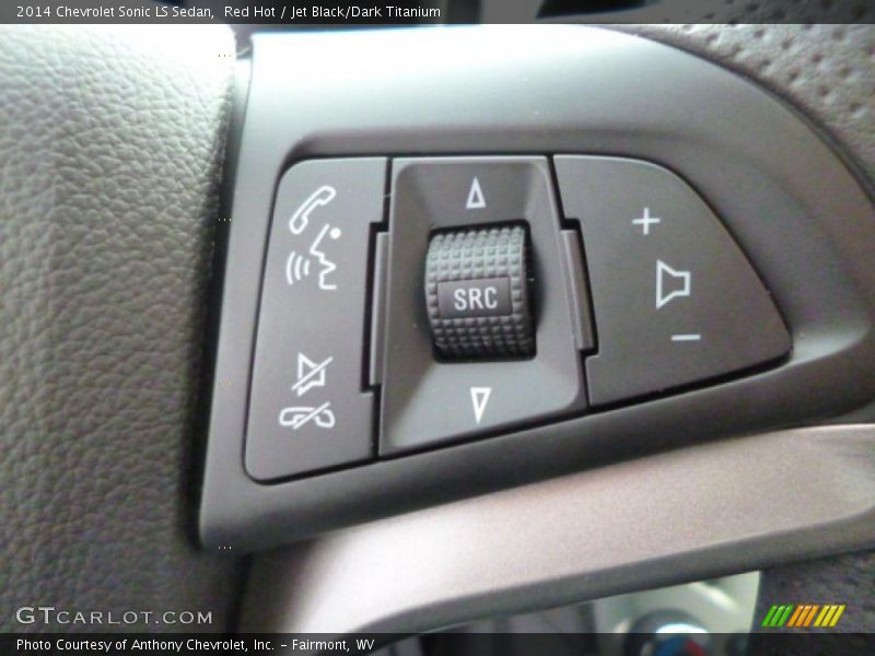 Red Hot / Jet Black/Dark Titanium 2014 Chevrolet Sonic LS Sedan