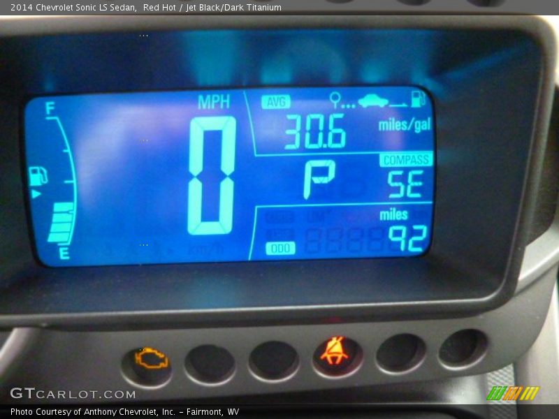 Red Hot / Jet Black/Dark Titanium 2014 Chevrolet Sonic LS Sedan