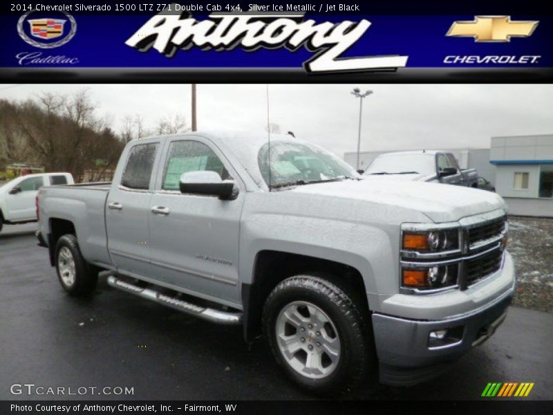 Silver Ice Metallic / Jet Black 2014 Chevrolet Silverado 1500 LTZ Z71 Double Cab 4x4