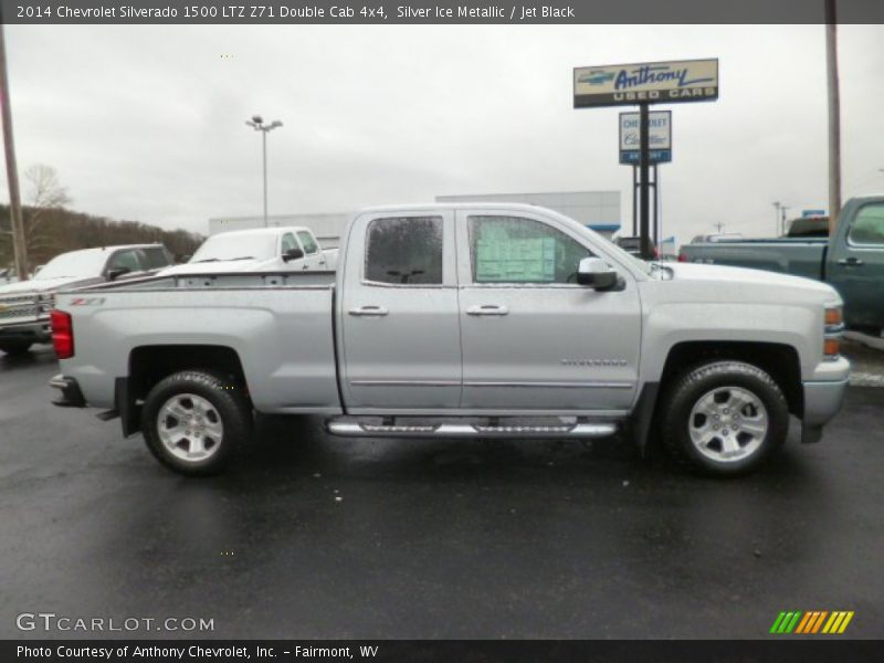 Silver Ice Metallic / Jet Black 2014 Chevrolet Silverado 1500 LTZ Z71 Double Cab 4x4