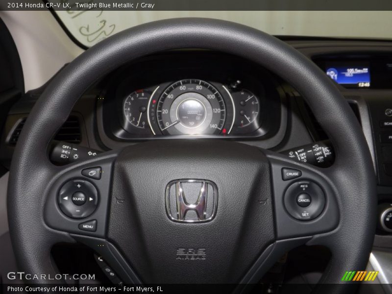 Twilight Blue Metallic / Gray 2014 Honda CR-V LX