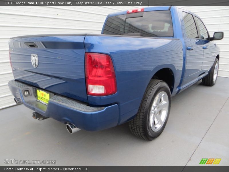 Deep Water Blue Pearl / Dark Slate Gray 2010 Dodge Ram 1500 Sport Crew Cab